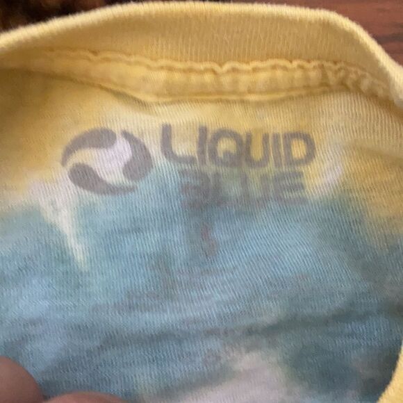 Liquid Blue Tie Dye Distressed Grateful Dead Shirt - Picture 7 of 9